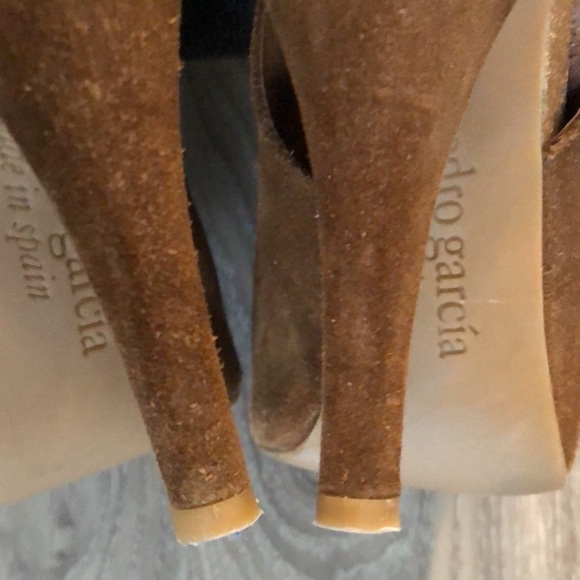 PEDRO GARCIA Paola Suede Open Toe Platform Sandals Booties 39/9 - Picture 13 of 16